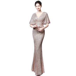 Yny341 فستان سهرة صيفي 4XL بأكمام قصيرة بالإضافة إلى فستان حفلات أخضر للنساء - Product Image 4