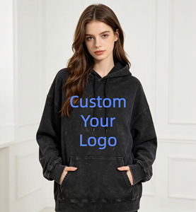OEM Wholesale Men <b>Oversized</b> <b>Vintage</b> Acid Wash <b>Sweatshirt</b>, 360 380 400GSM Heavyweight Cotton Embossed Print Pullover <b>Sweatshirt</b> - Product Image 3