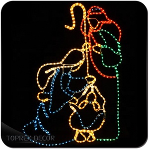 Nuovo Design decorazione natalizia da esterno Led presepe e presepi motivo natale corda luce 225cm - Product Image 2