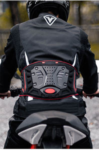 Profesyonel motosiklet böbrek kemer tüm yuvarlak Anti sonbahar bisiklet bel koruyucu Brace siyah kırmızı PP kabuk sürme için - Product Image 6