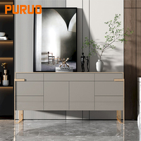 PURUO salle à manger design italien buffet armoire de luxe console en bois blanc table