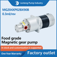 Pompe à engrenages à entraînement magnétique haute précision 0,3 ml/rev, en acier inoxydable 316L et PEEK, pour le remplissage et la dosage de liquides à faible viscosité