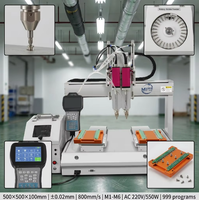 Machine de serrage automatique de vis à double tête et quatre axes, double station, 800 mm/s, moteur à roulement haute vitesse, robot de vissage de bureau