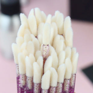 Lot mixte à prix réduit : Applicateurs de rouge à lèvres jetables FENGFLY en cristal, 50 mini-brosses solides pour cils et lèvres - Product Image 3