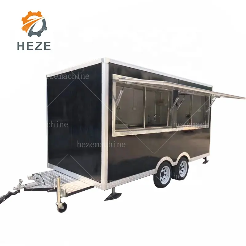 Rápido camión de comida móvil carrito de comida de perro caliente Vending de hielo crema Carro de caballero