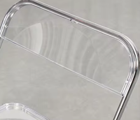 Chaise de salle à manger pliante en acrylique transparent, chaise d'appoint en plastique, siège moderne et portable pour la maison, la cuisine et la photographie