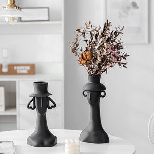 <span class=keywords><strong>Vase</strong></span> à fleurs <span class=keywords><strong>en</strong></span> céramique créatif <span class=keywords><strong>en</strong></span> <span class=keywords><strong>forme</strong></span> <span class=keywords><strong>de</strong></span> <span class=keywords><strong>tête</strong></span>, style nordique moderne, fait main, pour décoration intérieure – Meilleure vente - Product Image 2