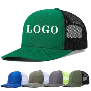 Gorra de camionero con logotipo de parche de Pvc bordado personalizado Richardson 112 gorra de camionero de 6 paneles y gorra de béisbol de malla para hombres