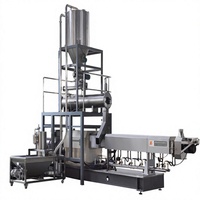 Línea de Producción Automática de Alimentos Secos y Húmedos para Perros, Gatos y Peces, con Extrusora de 1 tonelada/h, Maquinaria y Equipo PLC para Motor de Alta Potencia