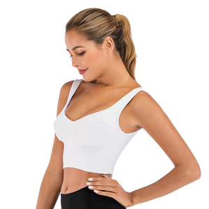 Femmes <span class=keywords><strong>U</strong></span> Col Organique Respirant Vêtements De Yoga En Cours D'exécution Fitness Vêtements Avec <span class=keywords><strong>Tampon</strong></span> - Product Image 2