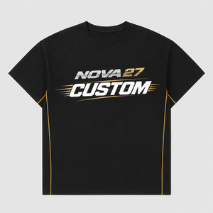 T-shirt personnalisé imprimé en coton épais 300 GSM, coupe oversize courte et carrée, effet délavé, avec strass, pour homme - Product Image 1