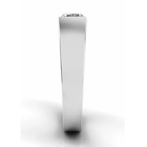 Anello da Donna F284 in Oro Bianco con Diamante Taglio Brillante Rotondo Colore D Naturale Stile Classico per Fidanzamento - Product Image 4