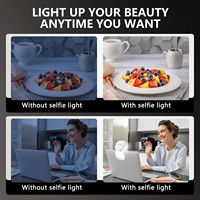 Lampe d'appoint portable à clip avec miroir, anneau lumineux magnétique pour selfie, compatible MagSafe iPhone