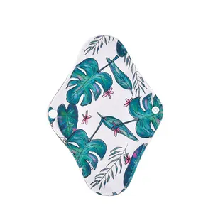 Reusable bamboo charcoal menstrual women cloth pads breathable women feminine period pads small size panty liner sanitary pads