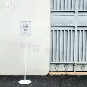 Letrero Metálico Resistente a la Oxidación de 120 cm de Altura, Marco a Presión A4, Resistente al Viento, Soporte para Póster de Fácil Montaje sin Herramientas - Product Image 4