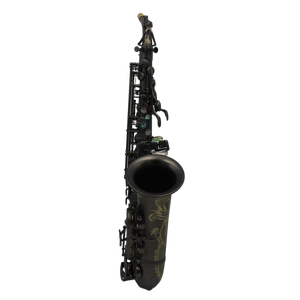 Saxophone alto professionnel en Mi bémol noir mat, gravures manuelles Dragon, coussinets italiens <span class=keywords><strong>Pisoni</strong></span>, avec étui rigide - Product Image 3