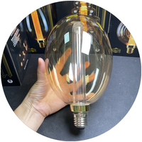 Ampoule LED Vintage E27 SMD2835 à Filament Doré 2000K 200lm, Forme Œuf de Dinosaure, Coque en Verre 3W