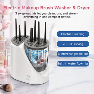 Machine de nettoyage de pinceaux de maquillage électrique USB automatique avec fonction de séchage chauffant - Product Image 3