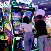 Machine d'arcade FUNSPACE Hyper Roll Ball, jeu compétitif pour deux joueurs, LED, métal, acrylique, machine de jeu à monnayeur avec système de récompense