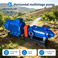 Pompe centrifuge horizontale multi-étages à haute résistance à la corrosion, construction en fer pour les installations d'alimentation en eau (prise en charge personnalisée)