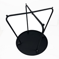 Table basse ronde en bois de centre de luxe supérieure légère d'extérieur avec le noir