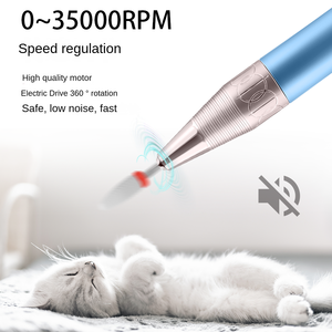 Chuyên Nghiệp Xách Tay Có Thể Sạc Lại Không Dây Nail Khoan Bút 3500RPM Tốc Độ Cao Động Cơ Không Chổi Than Smartwatch Điều Khiển Từ Xa USB Cắm - Product Image 4