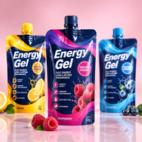 Pochette à bec verseur personnalisée pour l'emballage de boissons nutritives liquides, de suppléments énergétiques et de protéines, avec bouchon