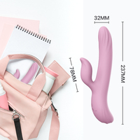 Vibrateur Lapin Pénétrant en Silicone Liquide pour Masturbation Féminine, 7 Modes, Articles Intimes pour Femmes, Étanche IPX6, Vente en Gros OEM & ODM