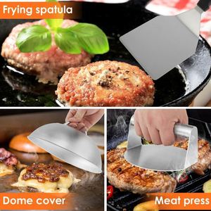 Accesorios para Barbacoa, Prensa para Hamburguesas con Espátula para Asar y Raspador, Cubierta para Untar, Kit de Prensa para Smash Burger - Product Image 4