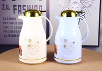 Termo ZES de 2L, Rosado, con Revestimiento de Vidrio, Portátil, Aislado al Vacío, con Tapa Moderna, para Té y Café