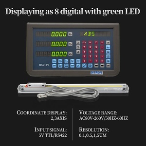 2/3 оси Sino Dro цифровая считывающая линейная шкала, оптическая решетка, линейная стеклянная шкала для токарного фрезерного станка - Product Image 2
