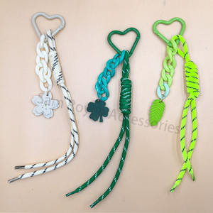 Nuova catena acrilica a corda fatta a mano con portachiavi colorato fragola limone trifoglio portachiavi arancione Charm - Product Image 3