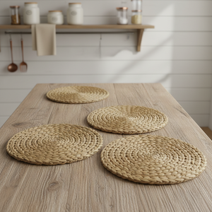 Handmade Eco-friendly Water Hyacinth <b>Placemat</b> Set Customizable Color Logo Natural Material Vietnam Origin Carton Coffee Table - Product Image 6