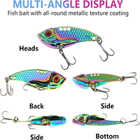 XUHANG JF50 VIB Blade Bait Set de 5 leurres mixtes styles A/B 5g-20g en alliage de zinc, coulants, longue portée pour brochet, brochet de rivière et lac