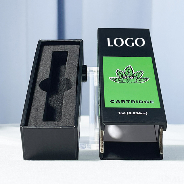 Factory Hot Selling Custom Size Drawer Packaging Box 1/2 Pre Childproof Cardboard Logo Printed Empty 1ml Cartridges Roll Boxes