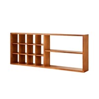 Support de rangement de tasses à 3 niveaux en bois de cerisier massif avec compartiment grillagé pour tasses à café, verres à eau, cuisine, bureau, personnalisable OEM