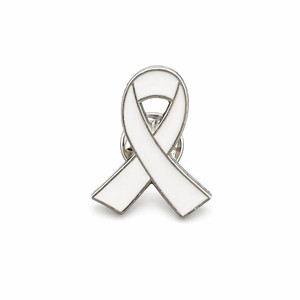 Broche de solapa de esmalte suave al por mayor, insignia de concienciación sobre el cáncer de mama con logotipo personalizado, chapado en plata - Product Image 2