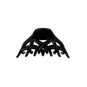 Wise Bridge 8656 10CM Pinces à cheveux noires brillantes en PC avec <span class=keywords><strong>boucle</strong></span> papillon queue de phénix, accessoires pour cheveux pour femmes - Product Image 1