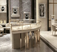 Vitrine de Comptoir pour Bijouteries avec Éclairage LED, Écologique, Étanche, Personnalisable, Durable, Facile à Nettoyer, Présentoir d'Usine