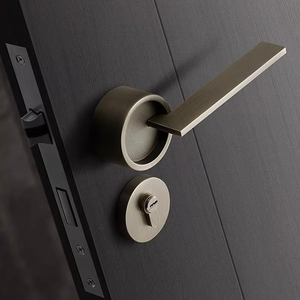 Manija <span class=keywords><strong>de</strong></span> Puerta <span class=keywords><strong>de</strong></span> Lujo en Línea <span class=keywords><strong>de</strong></span> Aleación <span class=keywords><strong>de</strong></span> Aluminio y Zinc con Latón, Juego <span class=keywords><strong>de</strong></span> Panel con Cerradura <span class=keywords><strong>de</strong></span> Llave para Privacidad del Hogar, Manijas <span class=keywords><strong>de</strong></span> Puerta <span class=keywords><strong>Interiores</strong></span> con Palanca - Product Image 2
