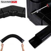 Cache-câbles décoratif en PVC pour climatiseur, gaine de protection pour systèmes mini-split et multi-split, résistant aux UV