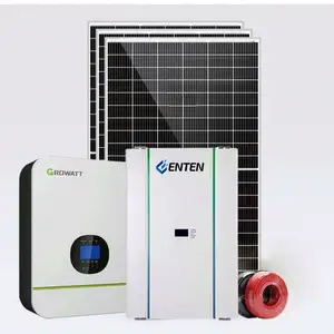 10 Kw 잡종 패널 체계 3KW 5kw 10kw 12kw 15kw 30kw 50kw 는 변환장치 건전지를 가진 떨어져 격자 태양 에너지 체계를 완료합니다