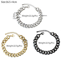 Set jam tangan gelang pria, Kalung silang gelang arloji Quartz kalender tali baja bercahaya