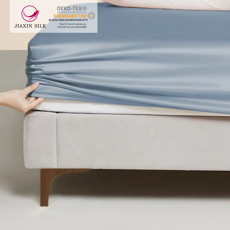 Wholesale 30MM 100% Silk Fitted Sheet Bedding Set 6A Grade Mulberry Silk bedding with OEKO-TEX100