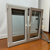 Fenêtres coulissantes modernes en PVC avec double vitrage NFRC, cadre fin en acier inoxydable, volet horizontal pliant, pour maison