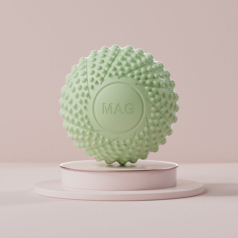2-Pack Green Spiky Fascia Massage Balls - Portable TPE Foot Arch Muscle Relaxer for Yoga Recovery Trigger Point Therapy