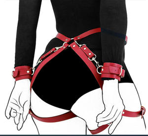 Sexy SM Toys für Frauen Set Europäische und amerikanische Bestseller Leder Reverse Handschellen und Vibratoren für Bondage Sexspielzeug - Product Image 6