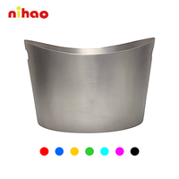 NIHAO Seau à glace en acier inoxydable de haute qualité 5L 8L 10L avec logo sérigraphié, seau à bière en métal pour promotion