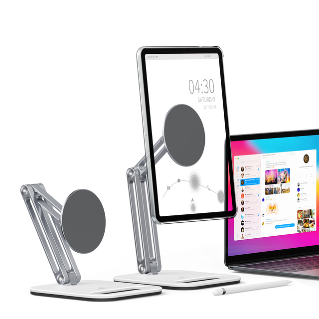 Boneruy Metal Magnetic Double for Adjustable Portable Phone & Tablet Stand for iPad
