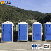 Toilettes mobiles de chantier 100% HDPE vierge, anti-odeurs, compatibles chariot élévateur, pour unités sanitaires de travailleurs, toilettes portables en HDPE